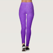 Paarse lederdrakenstijl leggings (Achterkant)