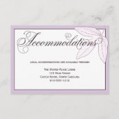 Paarse lederen bruiloft accommodatie Detail Kaart (Voorkant)