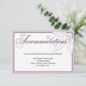 Paarse lederen bruiloft accommodatie Detail Kaart (Staand voorkant)