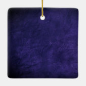 Paarse lederen eerste kerstman getrouwd keramisch ornament (Achterkant)