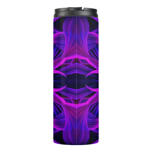 Paarse lederen thermisch getumbler thermosbeker (Achterkant)