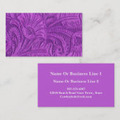 Paarse lederen Visitekaartjes (Voorkant / Achterkant)