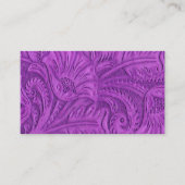 Paarse lederen Visitekaartjes (Voorkant)
