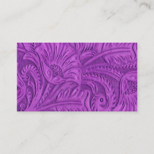 Paarse lederen Visitekaartjes (Voorkant)