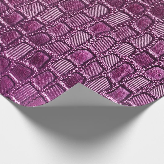 Paarse ledertextuur cadeaupapier (Hoek)
