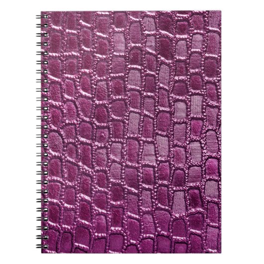 Paarse ledertextuur notitieboek (Voorkant)