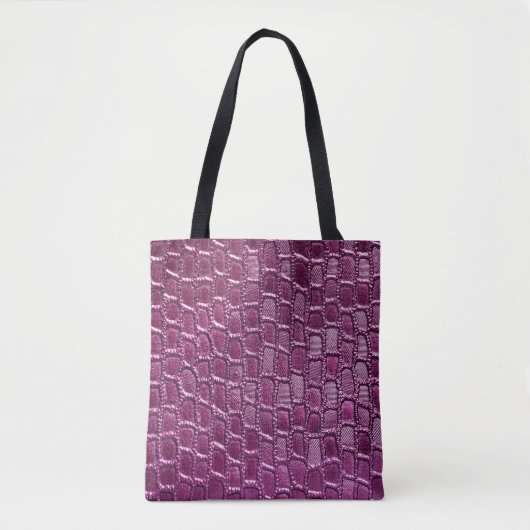 Paarse ledertextuur tote bag (Voorkant)