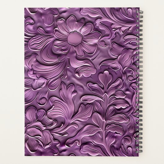 paarse leer met gereedschap planner (Achterkant)