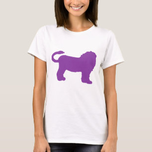 Paarse Leeuw Zodiac Symbool voor Astrologie Cadeau T-shirt