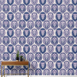 Paarse leeuwenkoppen behang