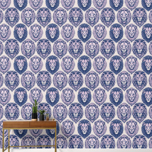 Paarse leeuwenkoppen behang