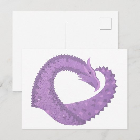 Paarse leeuwerik briefkaart (Voorkant / Achterkant)