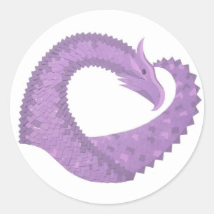 Paarse leeuwerik ronde sticker