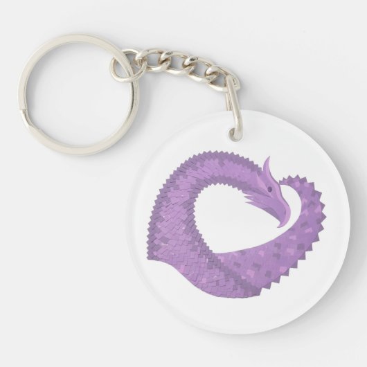 Paarse leeuwerik sleutelhanger (Voorkant)