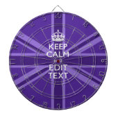 Paarse legance Keep Calm Jouw tekst Union Jack Dartbord (Voorkant)