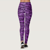 Paarse Leggings Dierafdrukken Jaguar Oerwoud (Achterkant)