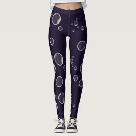 Paarse Leggings drijvende zeepbellen