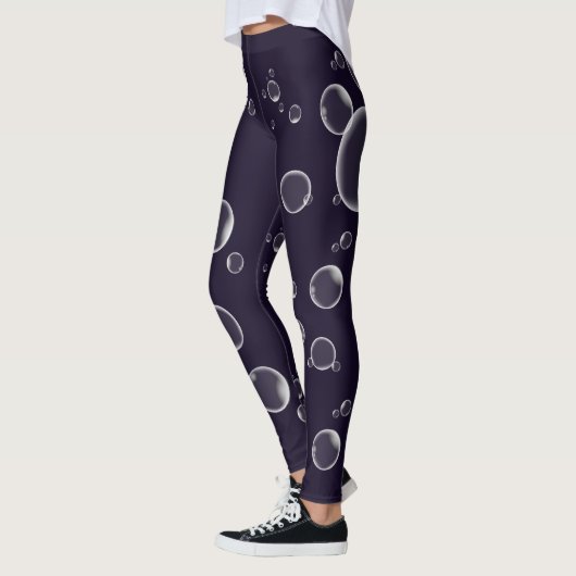 Paarse Leggings drijvende zeepbellen (Links)
