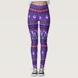 Paarse leggings Halloween partij gebreide horror