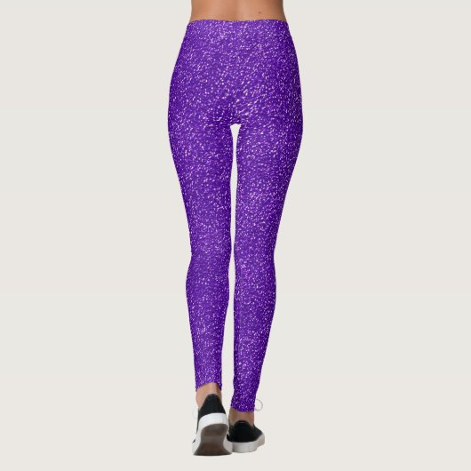 Paarse Leggings met glitter-look (Achterkant)