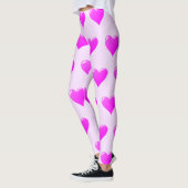 Paarse Leggings met harten - Kies kleur (Links)