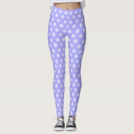 Paarse Leggings met poodot (Voorkant)