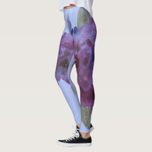 Paarse Leggings met waterkleurige vloer