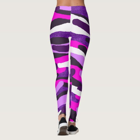 Paarse Leggings van Camouflage (Achterkant)