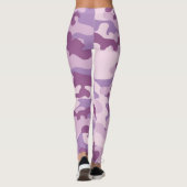 Paarse Leggings van Camouflage (Achterkant)