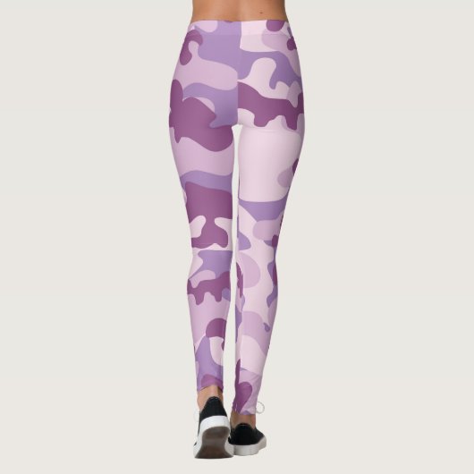 Paarse Leggings van Camouflage (Achterkant)