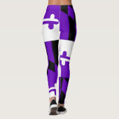 Paarse Leggings van de vlag van Maryland (Achterkant)