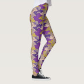 Paarse leggings van het vogelpatroon (Rechts)