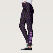 Paarse Leggings voor aangepaste woorden over bewus (Links)
