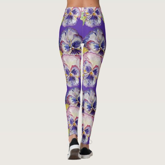 Paarse Leggings voor bloemen (Achterkant)