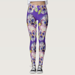 Paarse Leggings voor bloemen