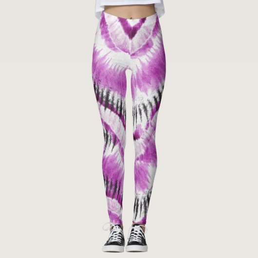 Paarse leggings voor het schilderen van lila dijen (Voorkant)