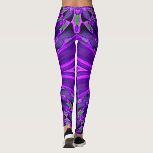 Paarse Leggings voor ontwerpwervelkolom (Achterkant)