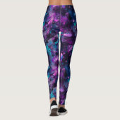 Paarse Leggings voor Opal Water - Abstracte krista (Achterkant)