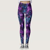 Paarse Leggings voor Opal Water - Abstracte krista (Voorkant)
