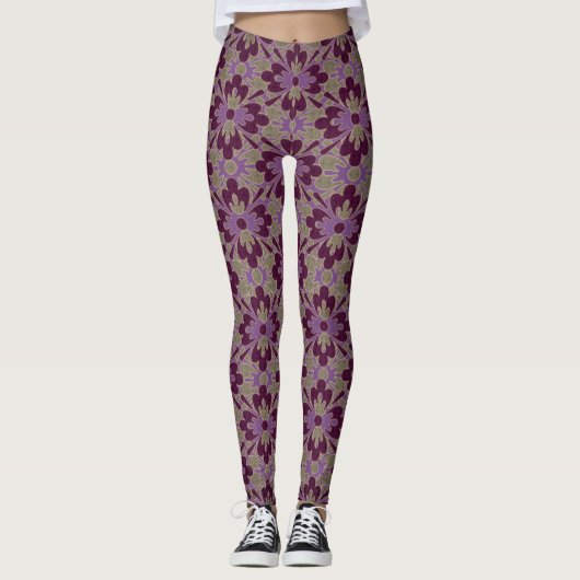 Paarse Leggings voor ventilatorvermogen (Voorkant)