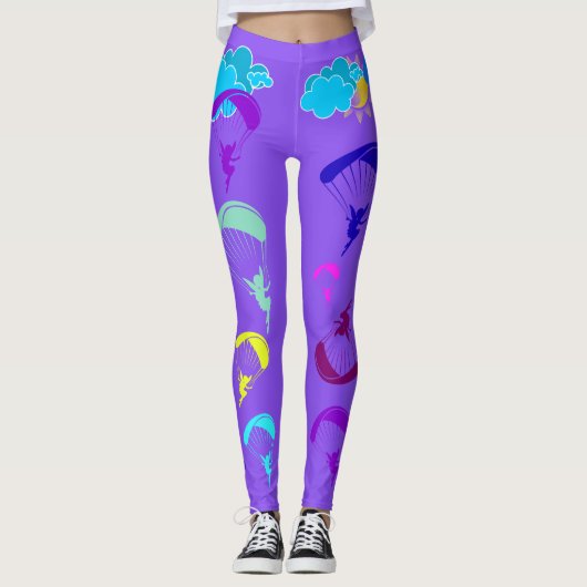 Paarse Leggings voor zonneschijn door Pixie (Voorkant)