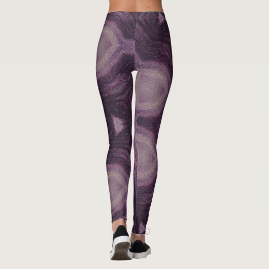 Paarse Leggings Yoga Pants (Achterkant)