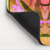 Paarse Lelie Bloemen Verdrietig Gepersonaliseerd Muismat (Hoek)