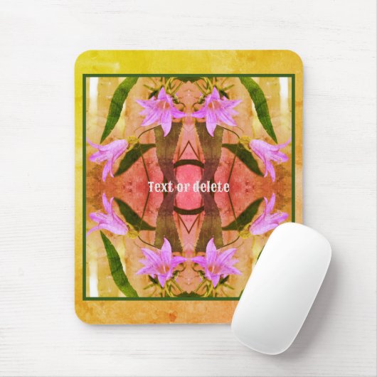 Paarse Lelie Bloemen Verdrietig Gepersonaliseerd Muismat (Met muis)