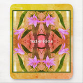 Paarse Lelie Bloemen Verdrietig Gepersonaliseerd Muismat (Voorkant)