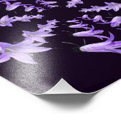 Paarse leliebloemen spiegelen Abstracte kunst 8x8 Foto Afdruk (Hoek)