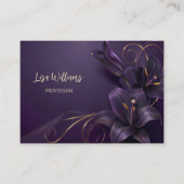 Paarse lelies | 3D bloemen Visitekaartje (Voorkant)