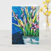 Paarse lelies blanco kaart (Gele Bloem)