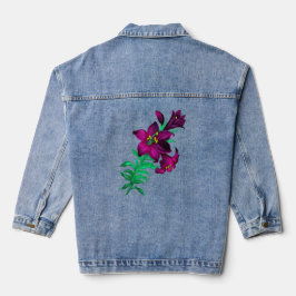 Paarse lelies denim jacket