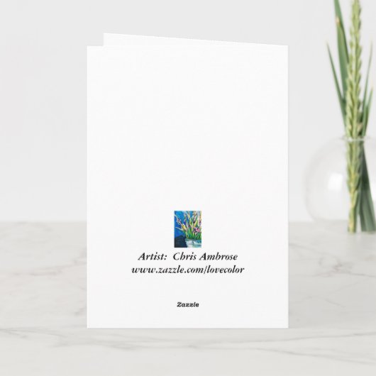 Paarse Lelies Lege Kaart (Achterkant)